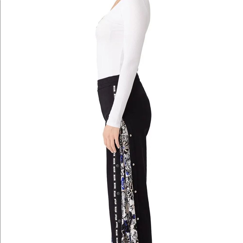 MSGM floral panel wide leg palazzo track pants - Picture 5 of 14